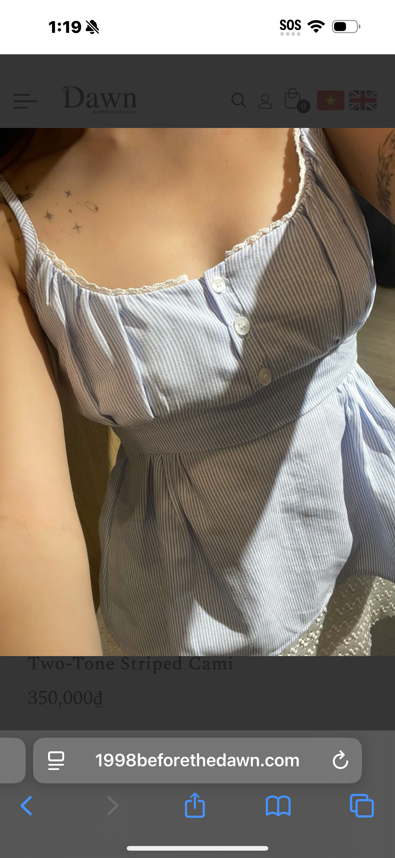 Two-Tone Striped Cami Top