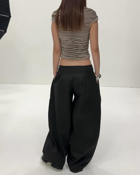 IUE “BLACK BAMBOO" BAGGY PANTS