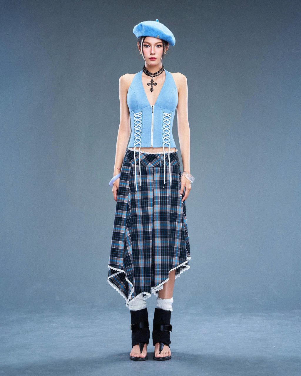 SODOPE Blue Bear Corset and Gambit Skirt