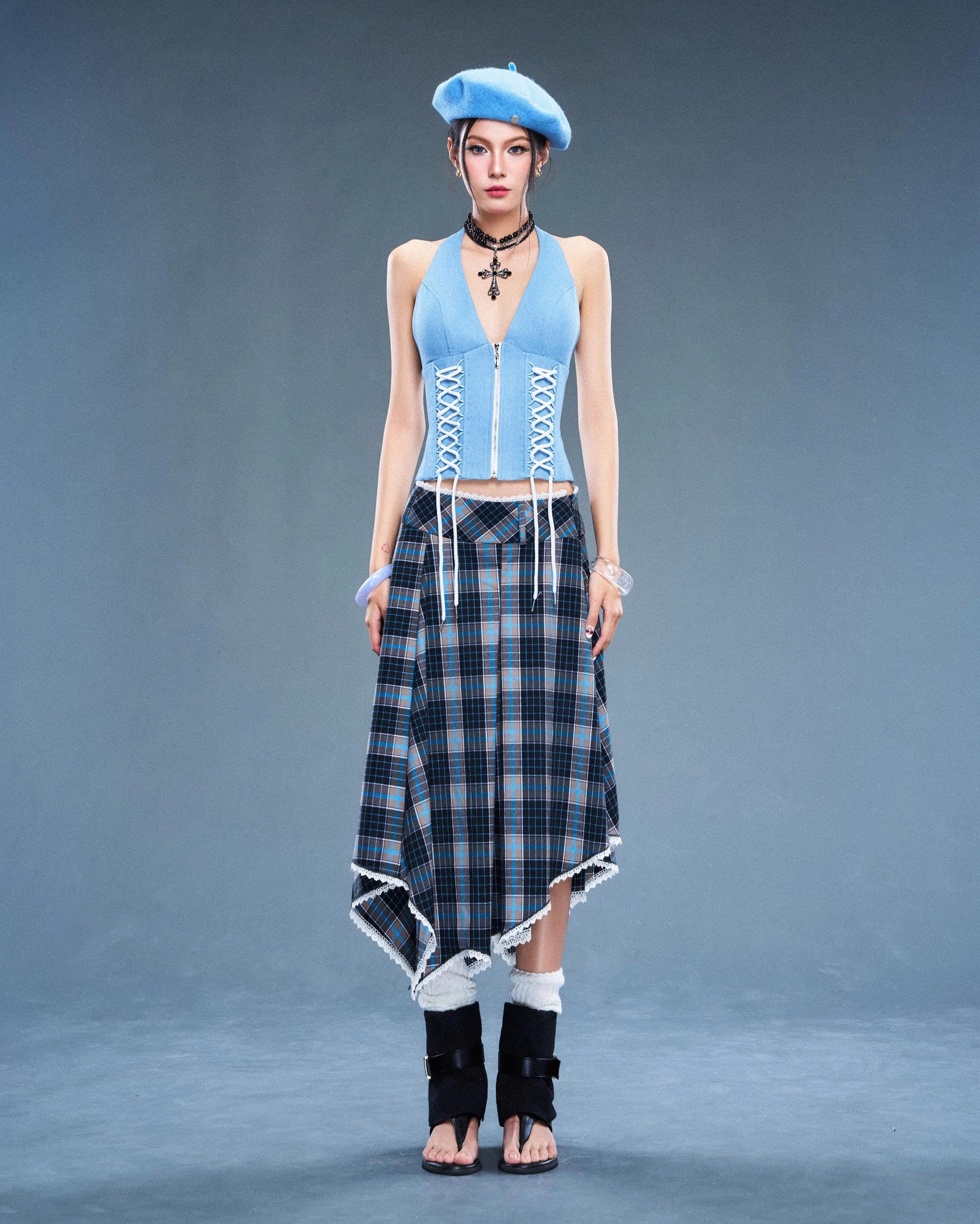 SODOPE Blue Bear Corset and Gambit Skirt
