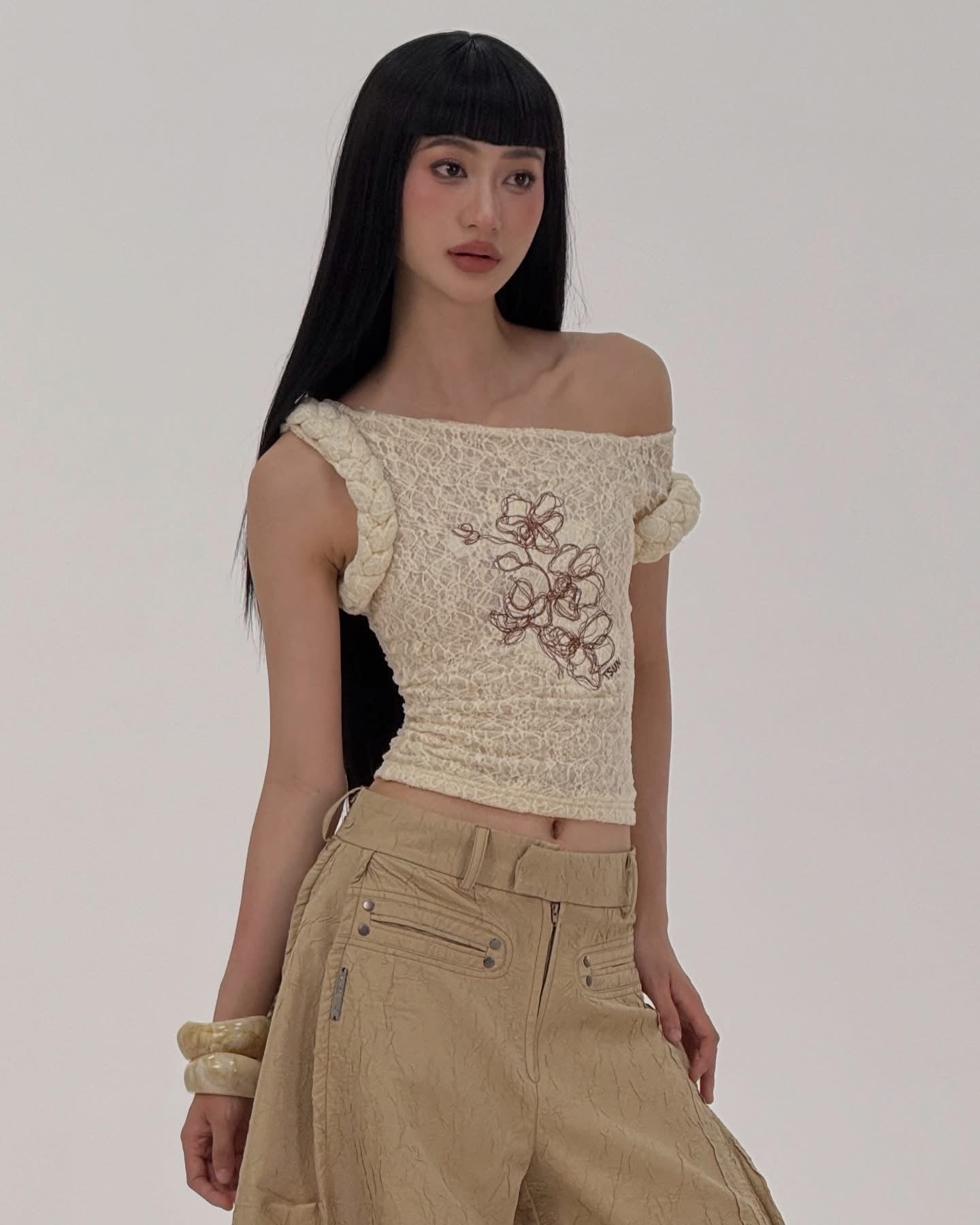 STUN Orchid Lace Top