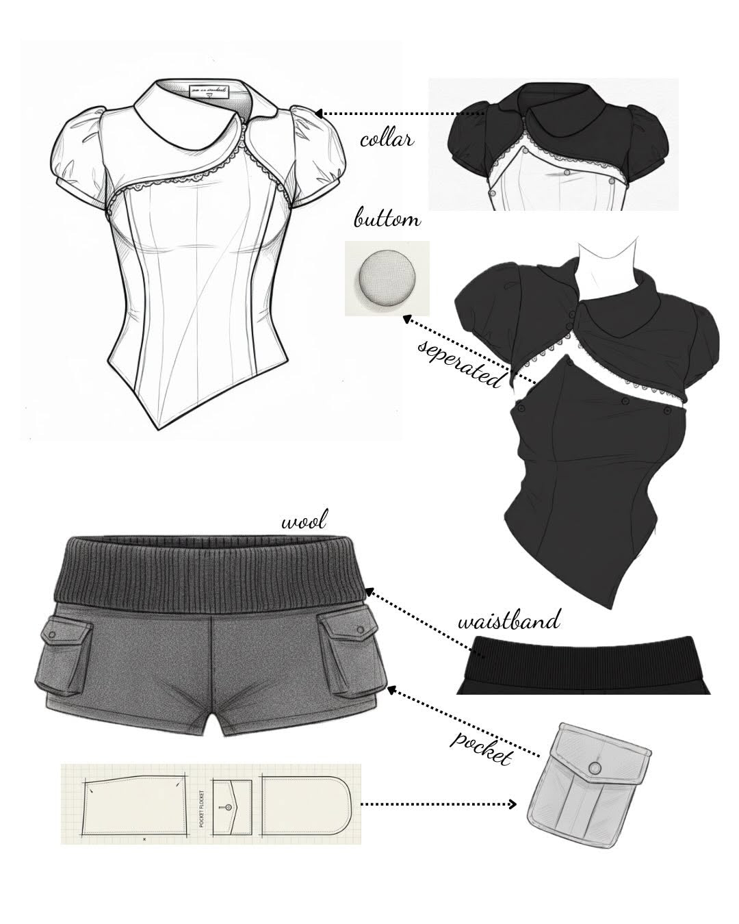 IUE Xin Xin Top (Black ) - Ready to dispatch in 48 hours