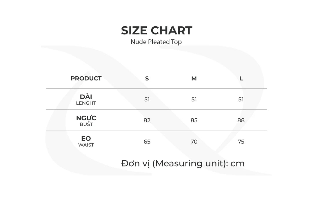 LINISS Nude Pleated Top - Ready to dispatch in 48 hours