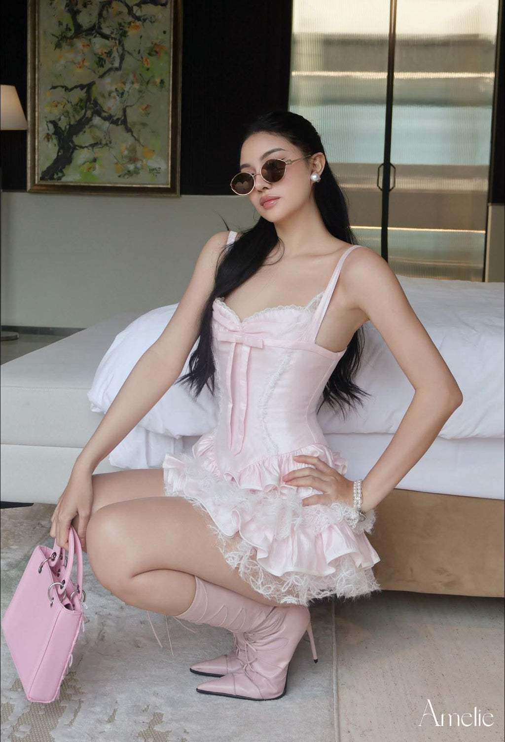 Amelie Poppy Dress - Ready to dispatch in 48 hours