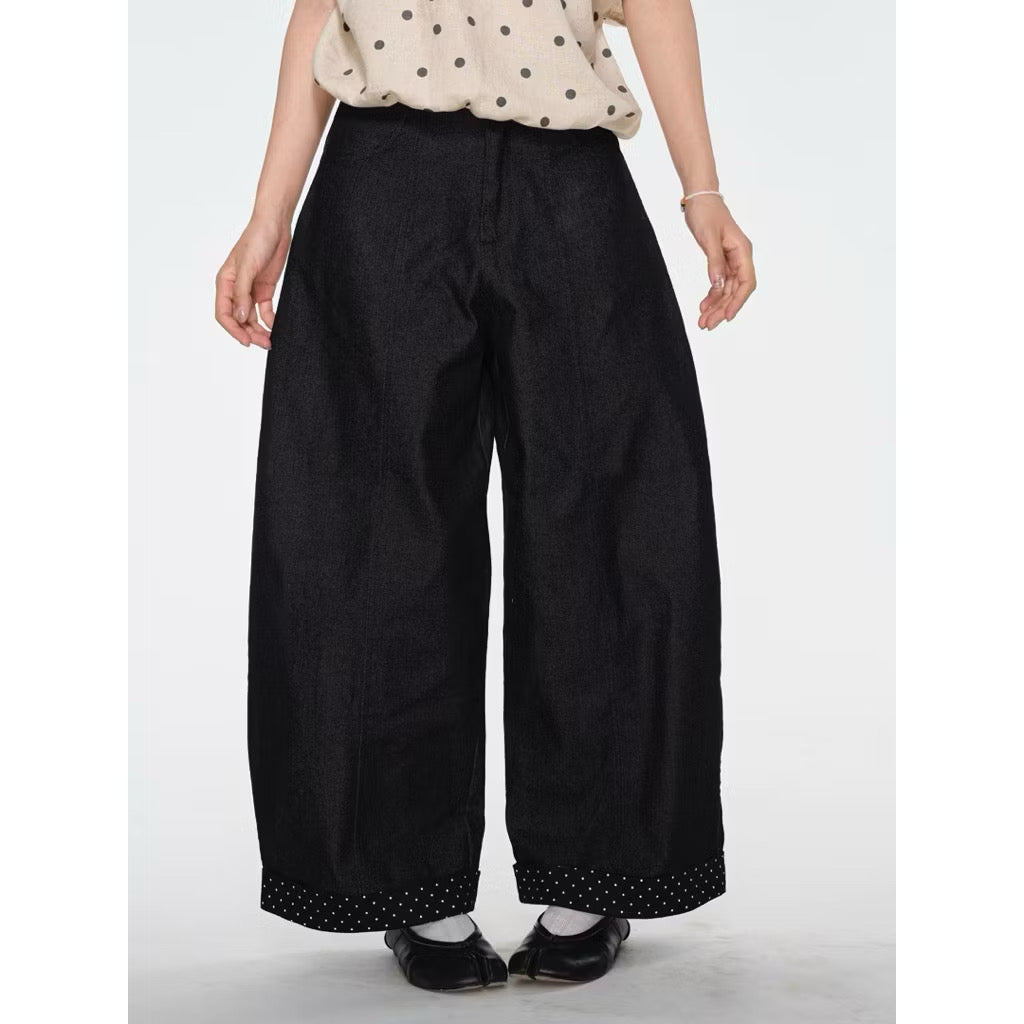 LollieStudio Black Mabel Pants Polka Dots