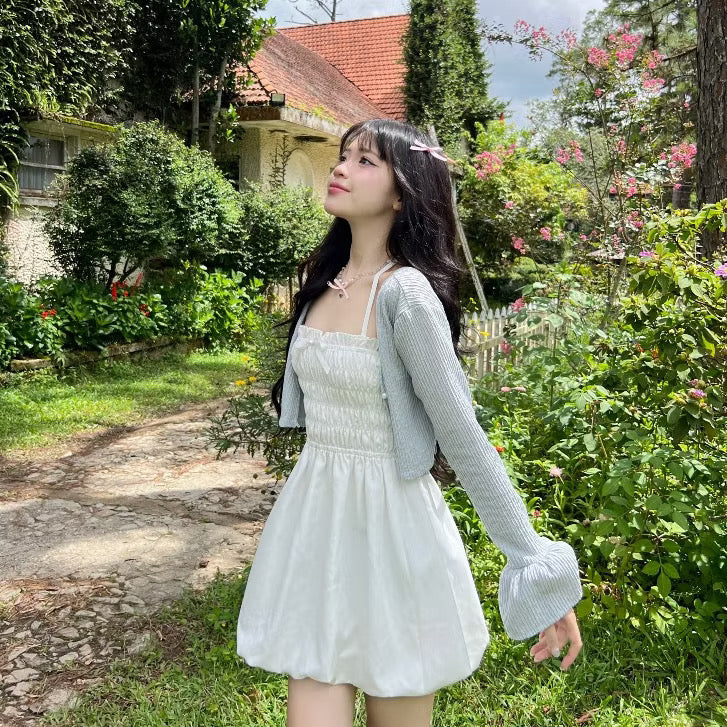 AREUM Aimee Dress + Nami Cardigan Set