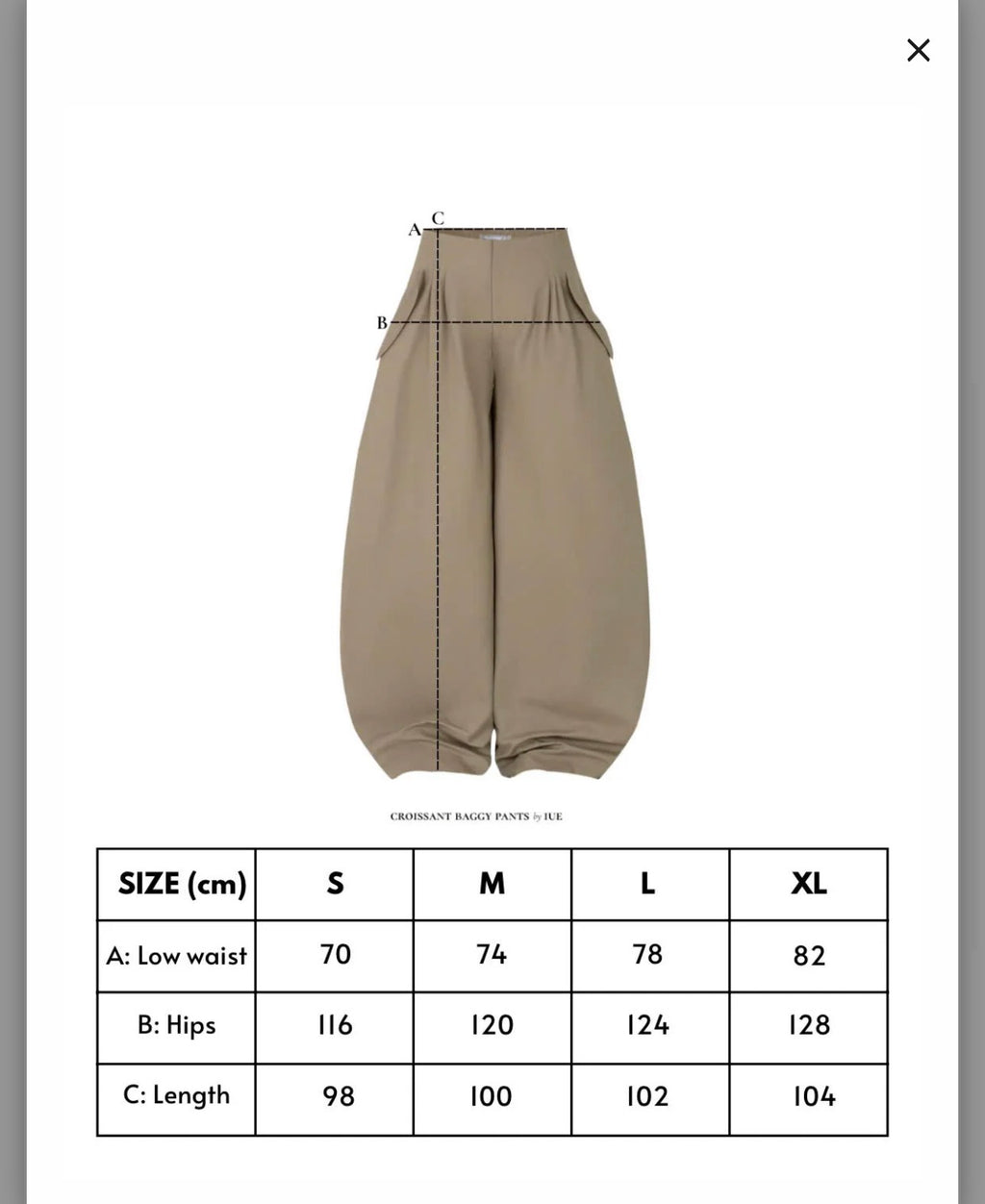 IUE “MATCHA CROISSANT" BAGGY PANTS