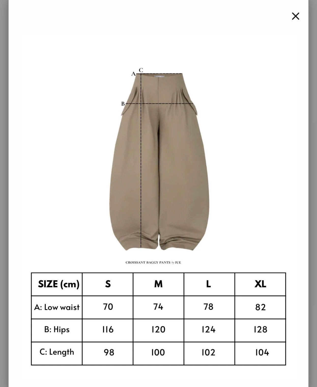 IUE “MATCHA CROISSANT" BAGGY PANTS