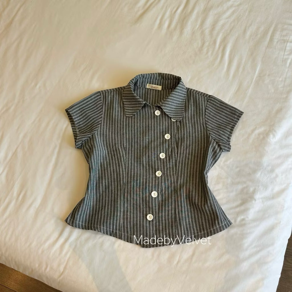 Velvet Navy Top