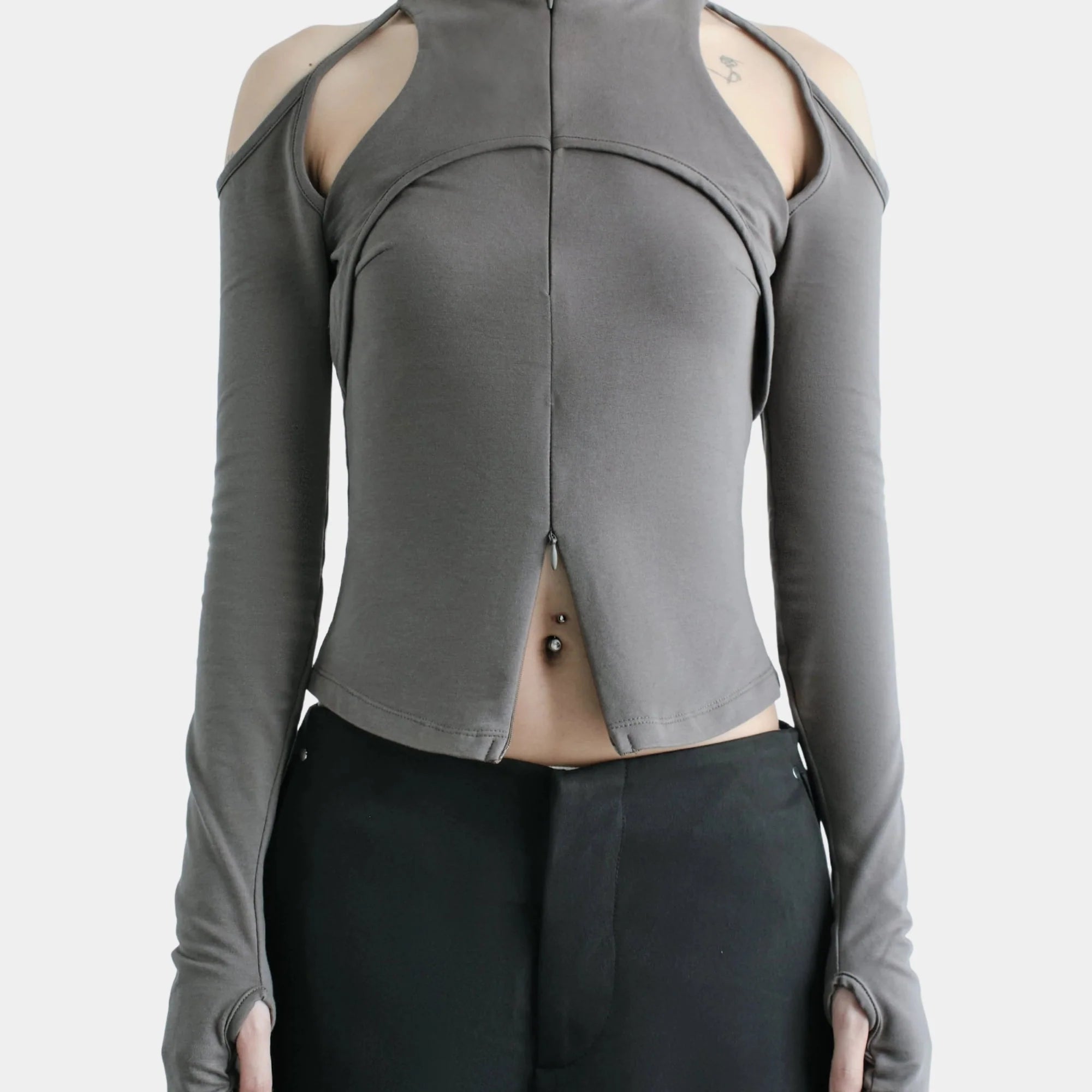 CASPIAN LONG SLEEVE TOP (Brown ) - Ready to dispatch in 48 hours