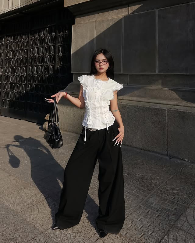 TheLStudios Y2k Lace Blouse