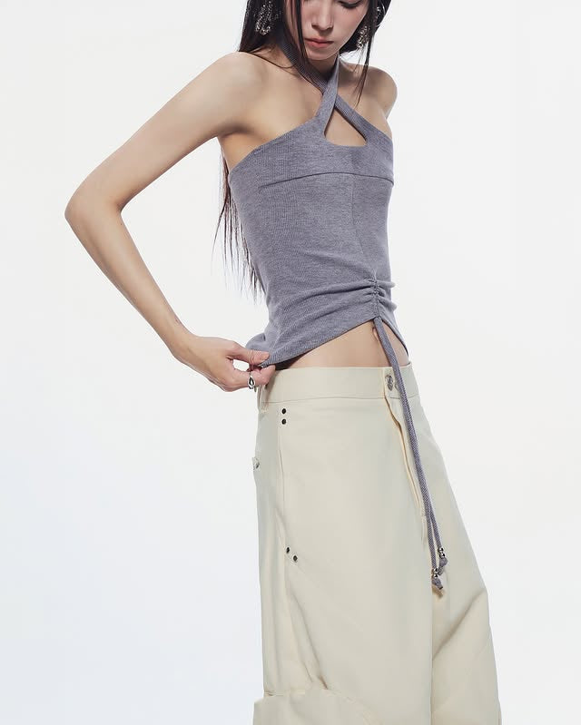 BUNNYHILL CHERIE HALTER TOP (GREY)- READY FOR DISPATCH WITHIN 48 hours
