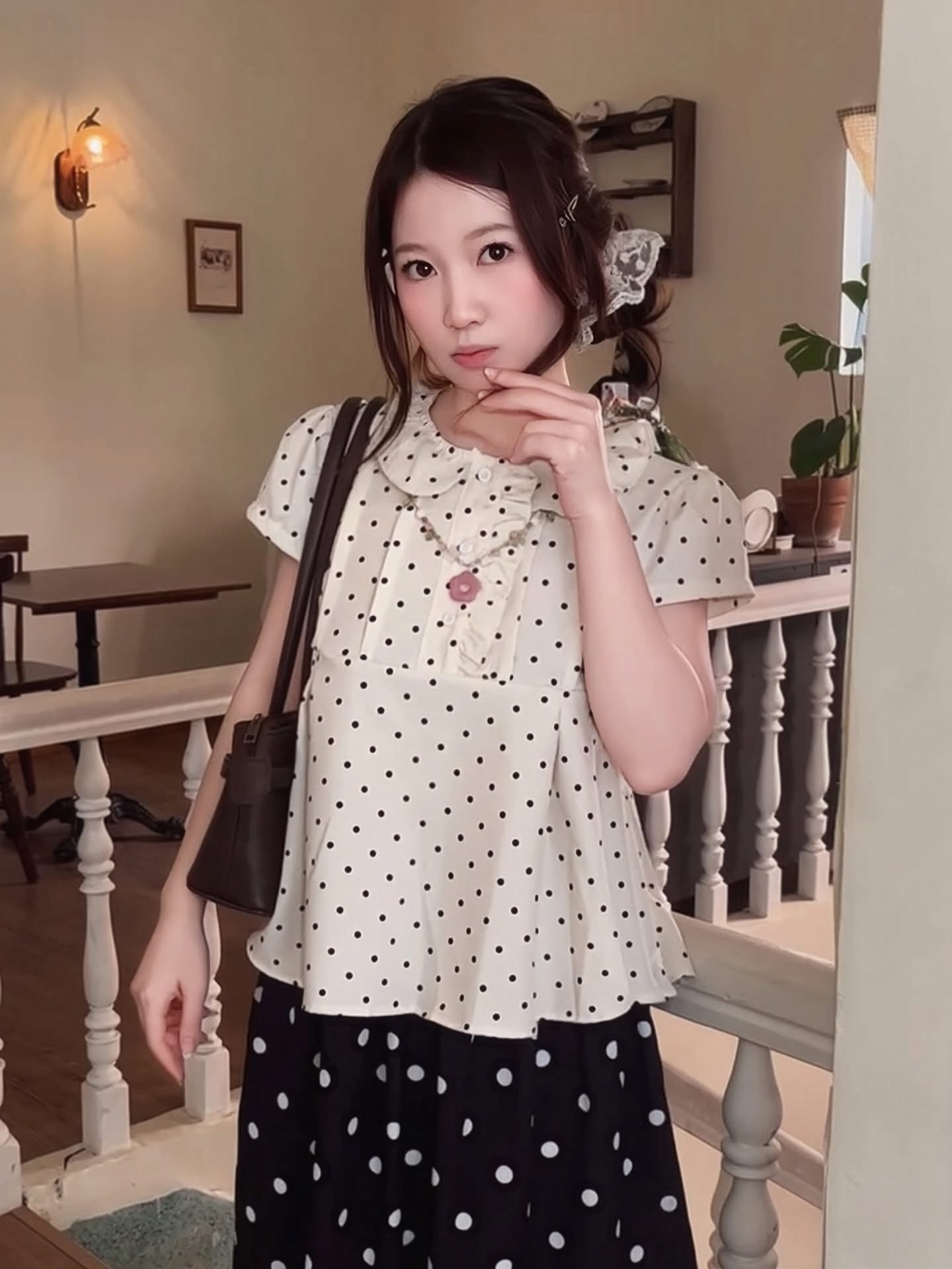 NCN Fencii Polka Dots Top