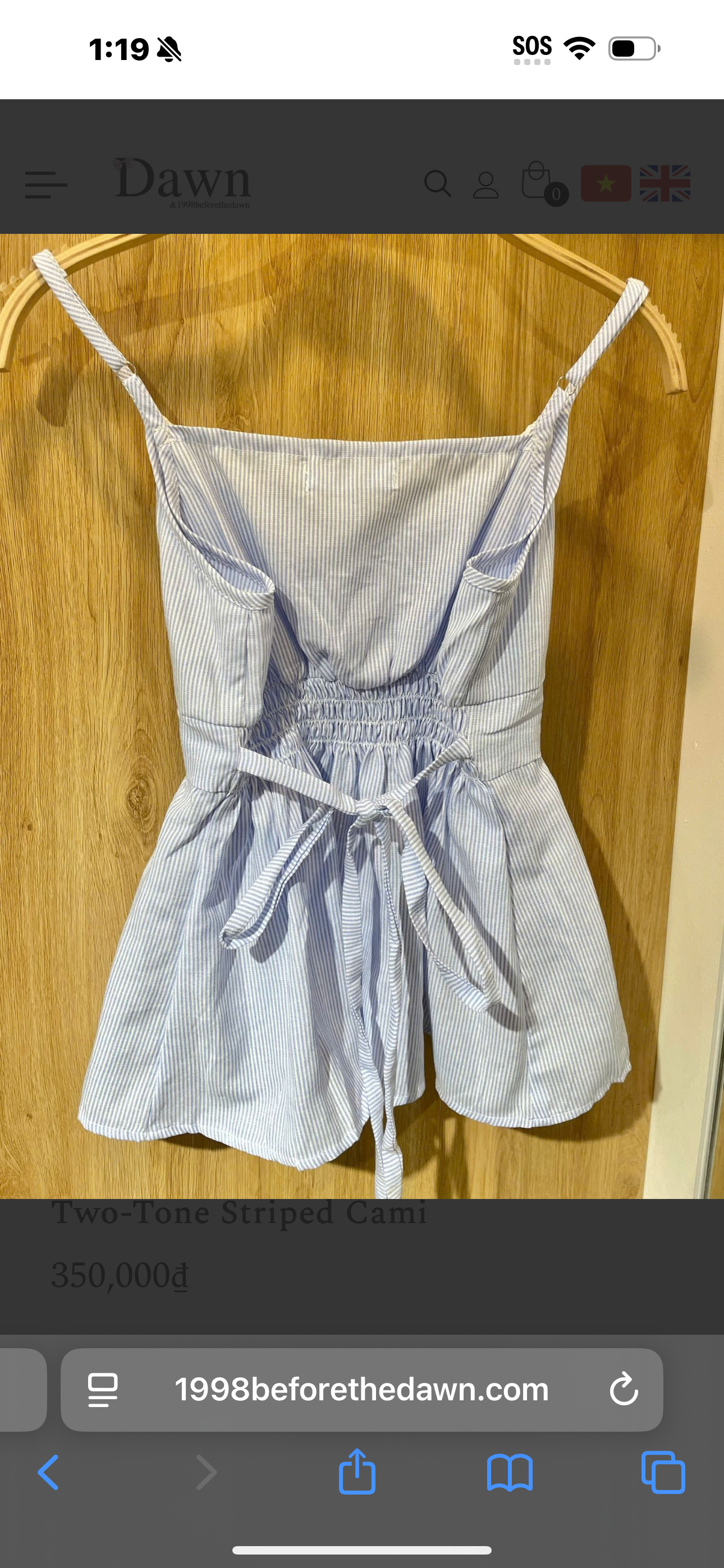 Two-Tone Striped Cami Top