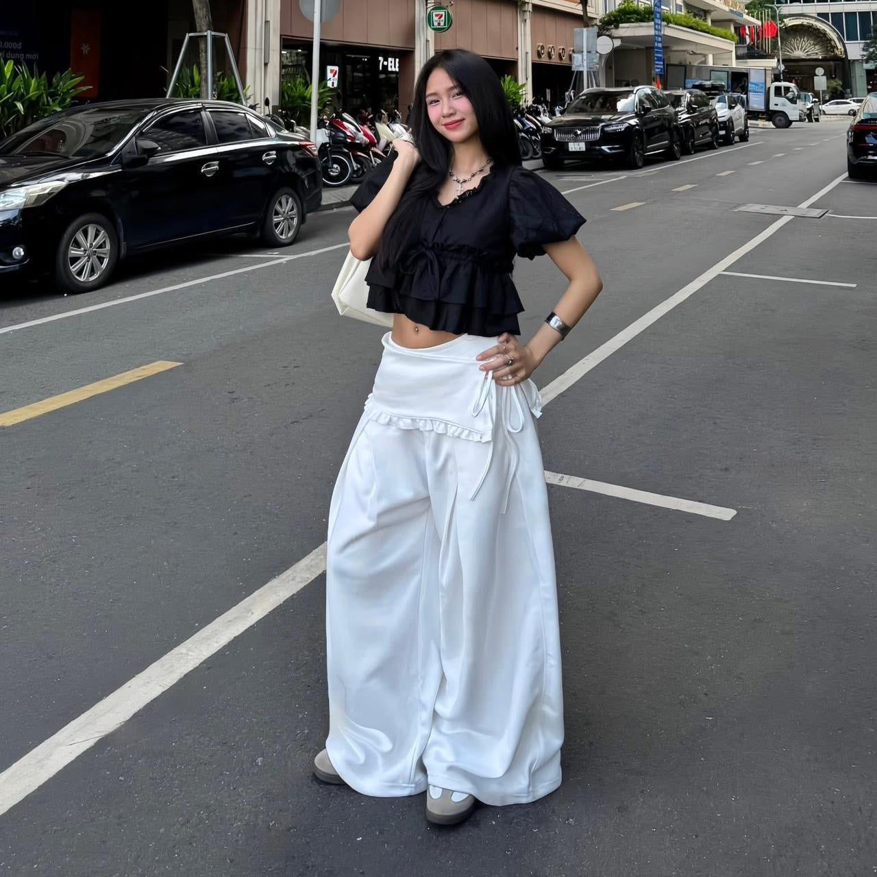 M.Studio Wide-Leg Highwaist Pants - Ready to dispatch in 48 hours