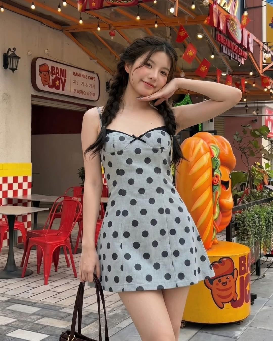 Madebymum Big Polka Dots Dress - Ready to dispatch in 48 hours