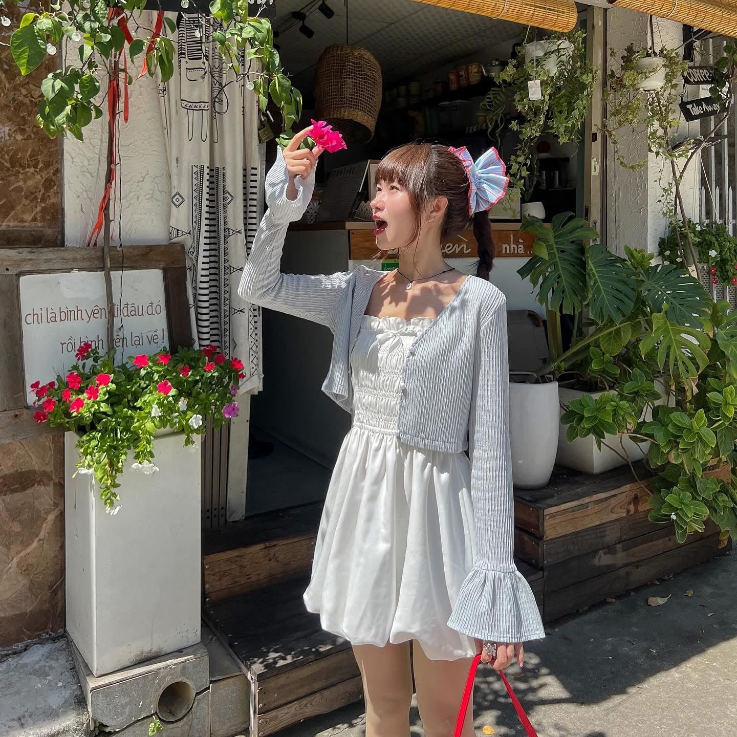 AREUM Aimee Dress + Nami Cardigan Set