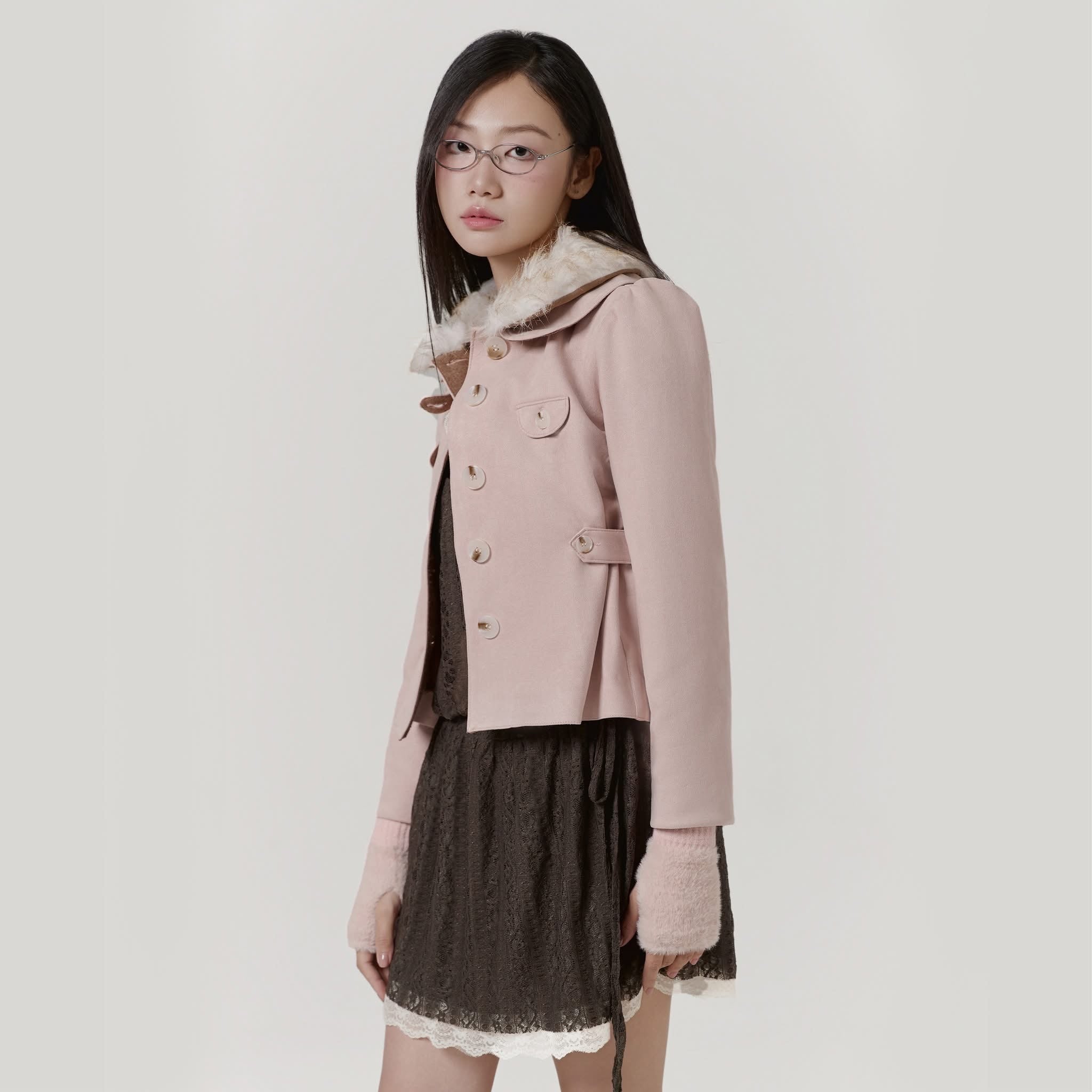 UYU Label Misa Faux Suede Jacket