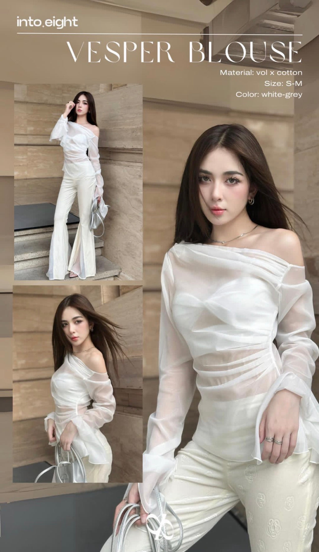 Into.eight Vesper Blouse (White)