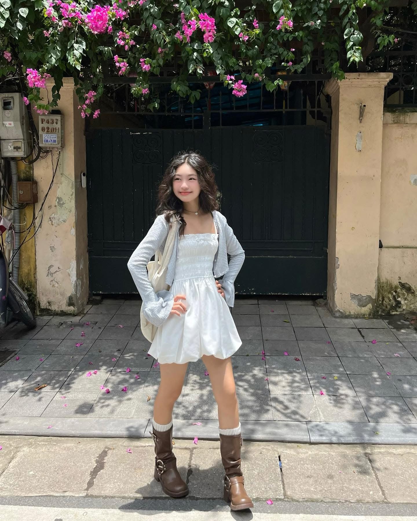 AREUM Aimee Dress + Nami Cardigan Set