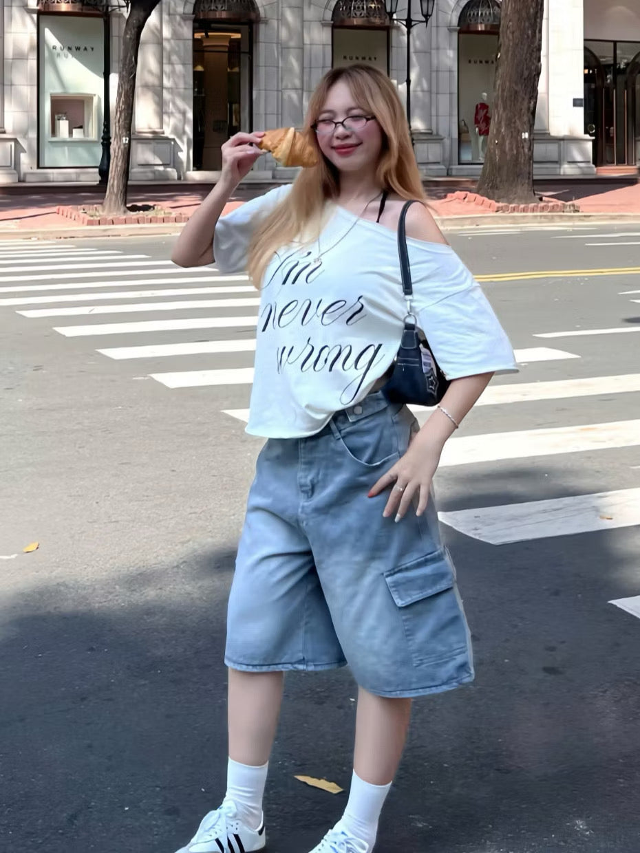 Bycamcam double buttons denim jean shorts