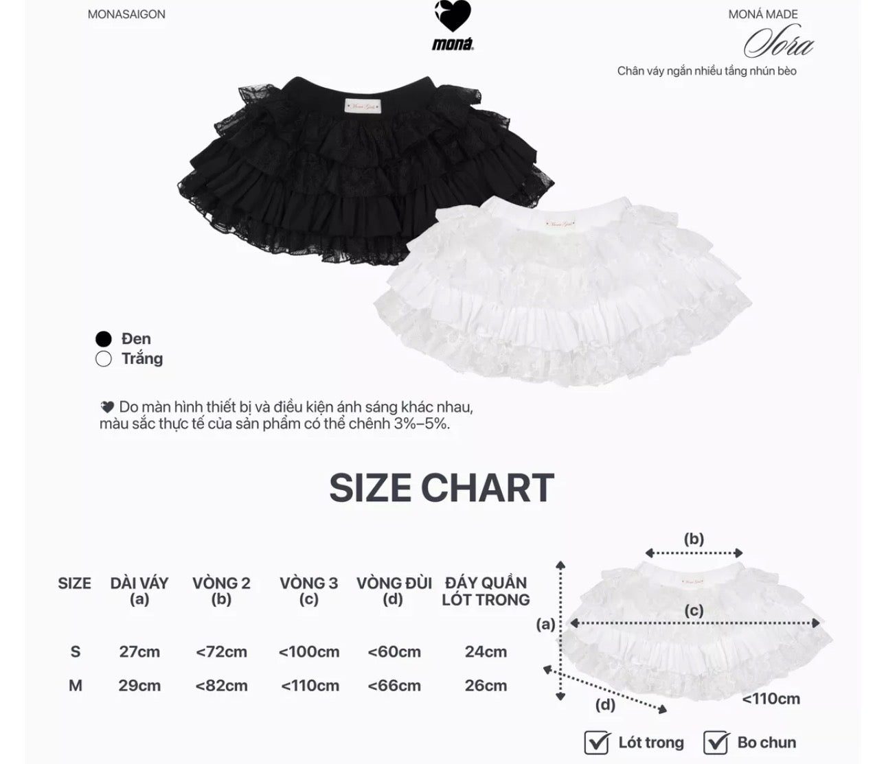 Kill system Sora Skirts - Ready to dispatch in 48 hours