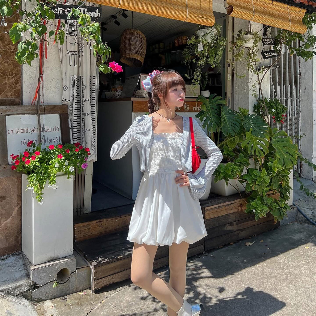 AREUM Aimee Dress + Nami Cardigan Set