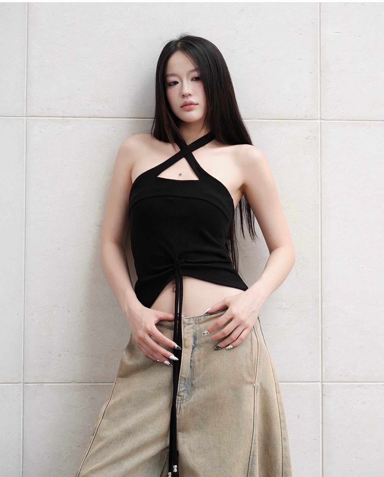 BUNNYHILL CHERIE HALTER TOP (BLACK)- READY FOR DISPATCH WITHIN 48 hours