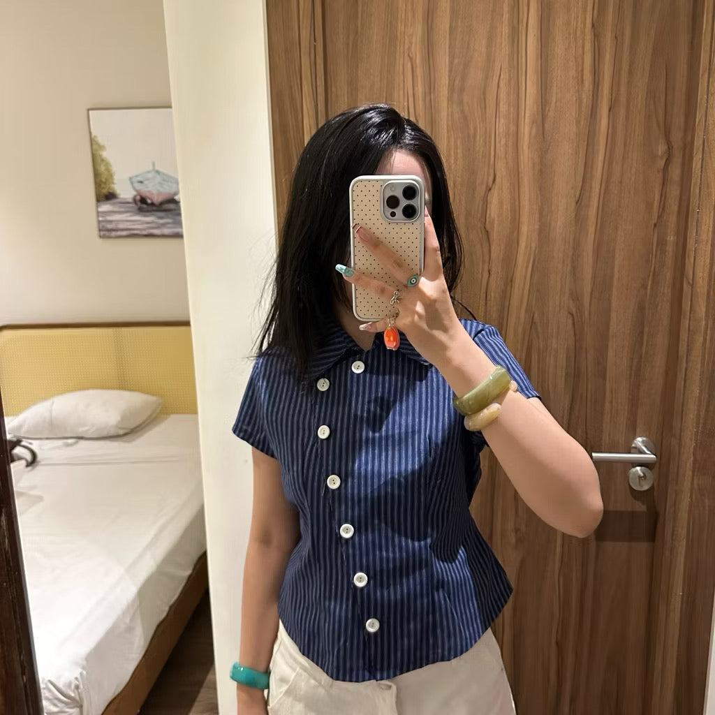 Velvet Navy Top