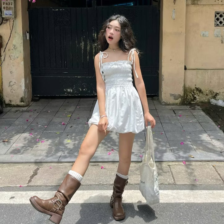 AREUM Aimee Dress + Nami Cardigan Set