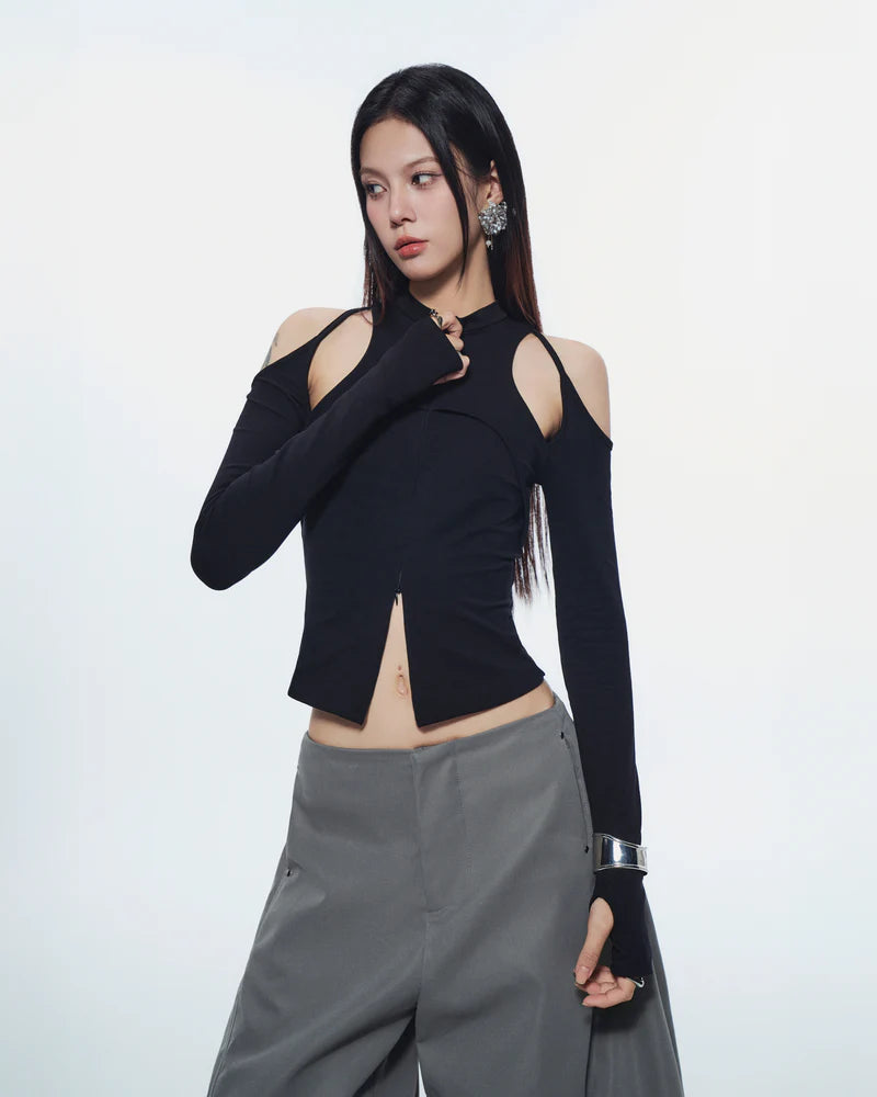 BunnyHill Caspian Long Sleeve Top - Black - READY TO DISPATCH WITHIN 48 hours