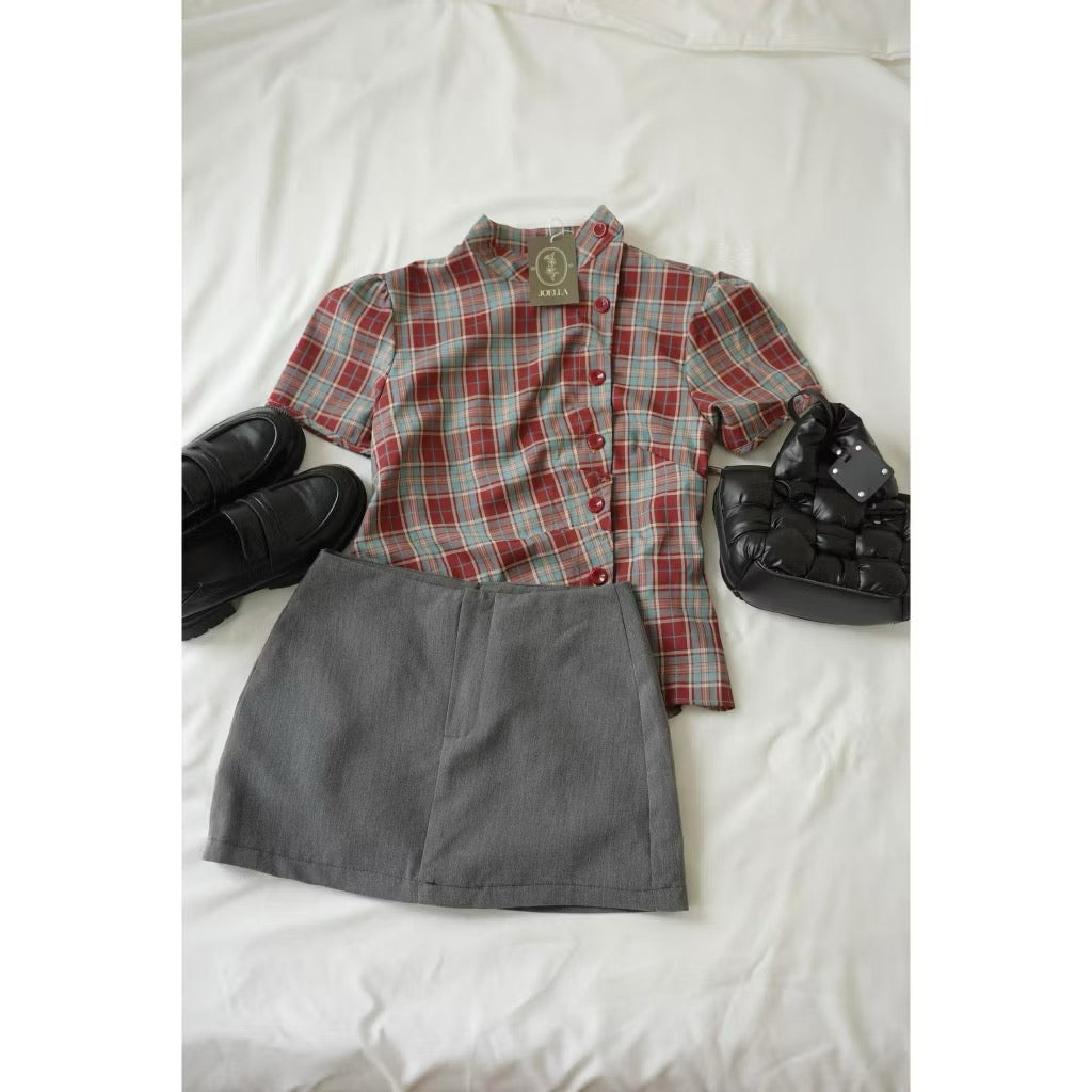 Joella Collette Plaid Top
