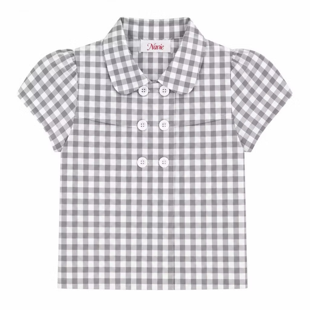 Navie 6 buttons babydoll tops