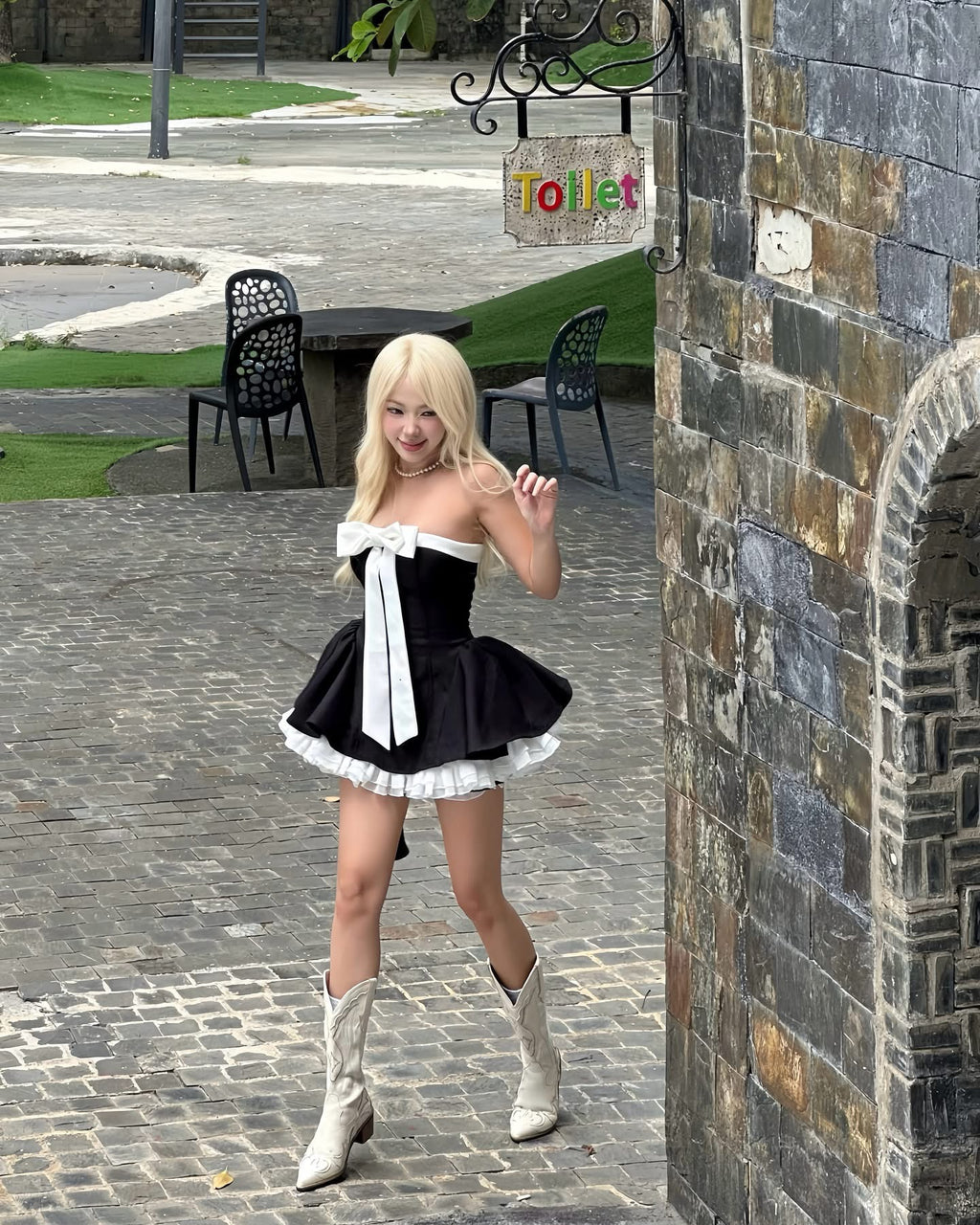 LANE CÌ Bunny Dress ( Black )