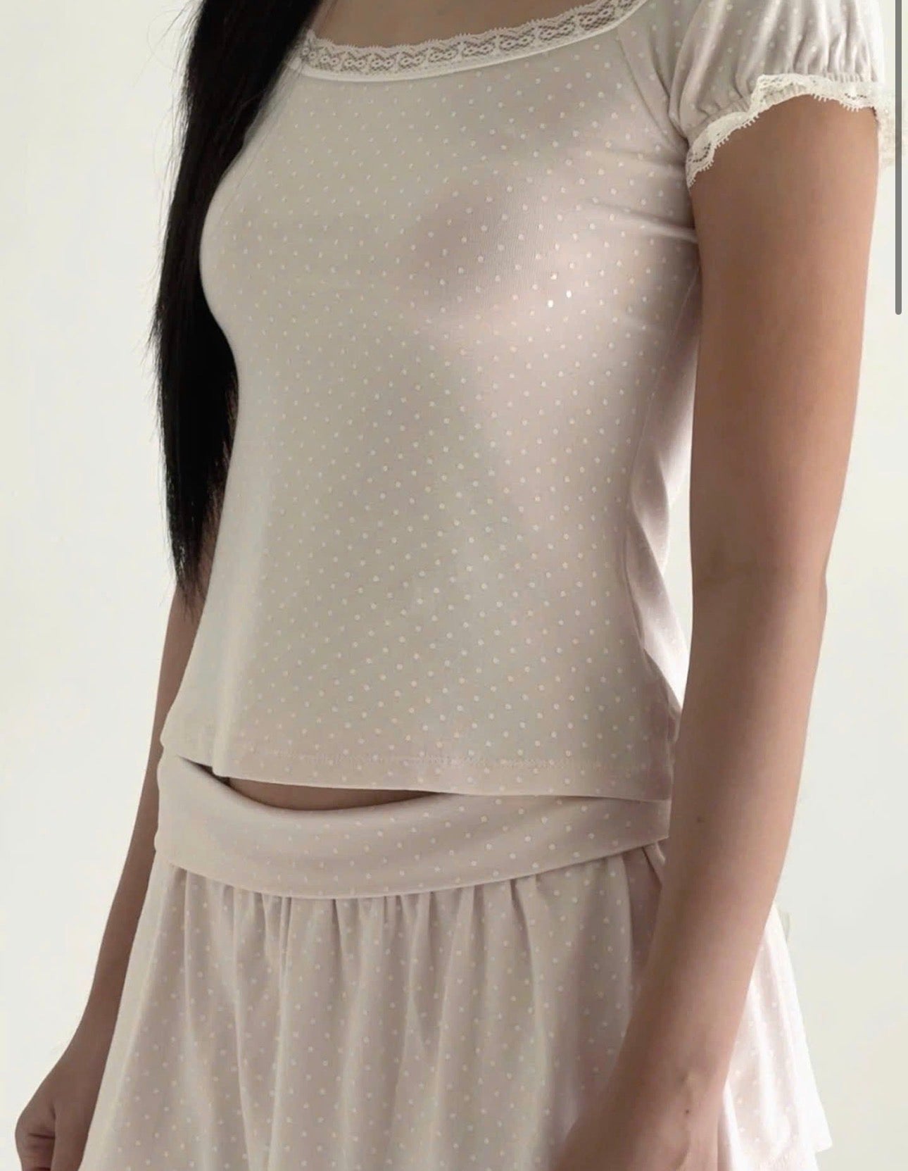 1998 Lindsey Pink Polka Dots Top - Ready to dispatch in 48 hours