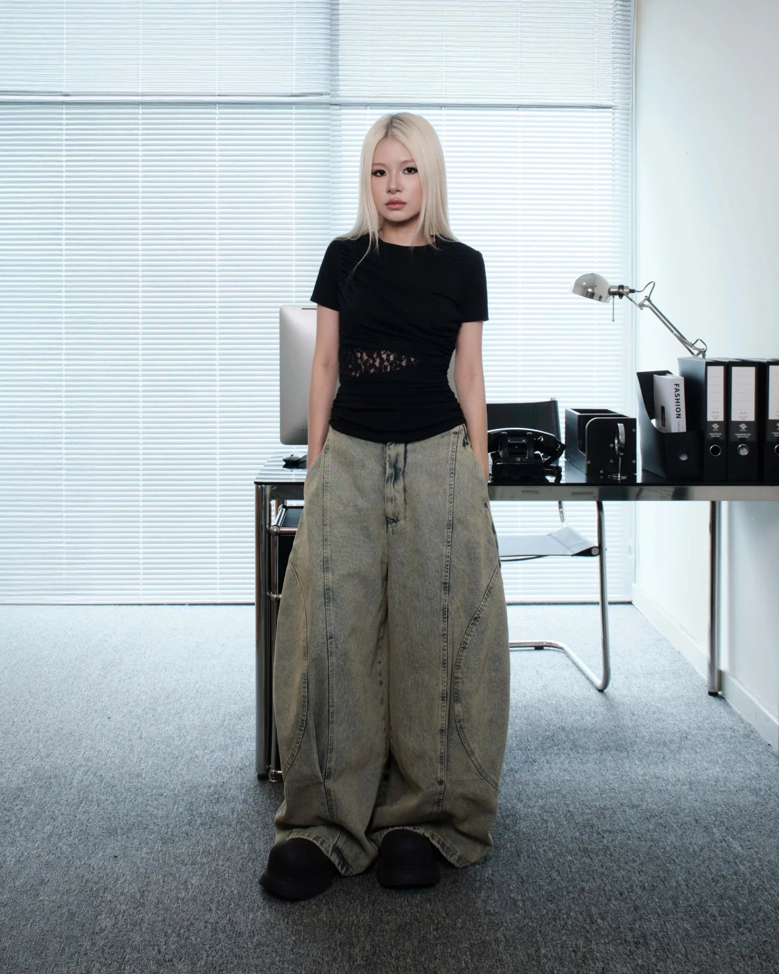 Bunnyhill Rae Lace Panel Top ( Black ) - READY TO DISPATCH WITHIN 48 hours