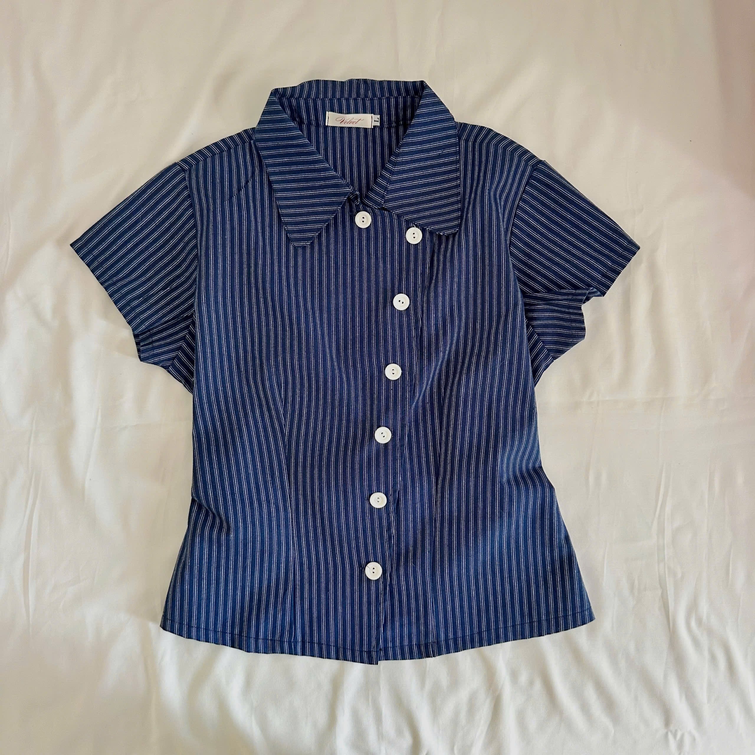 Velvet Navy Top
