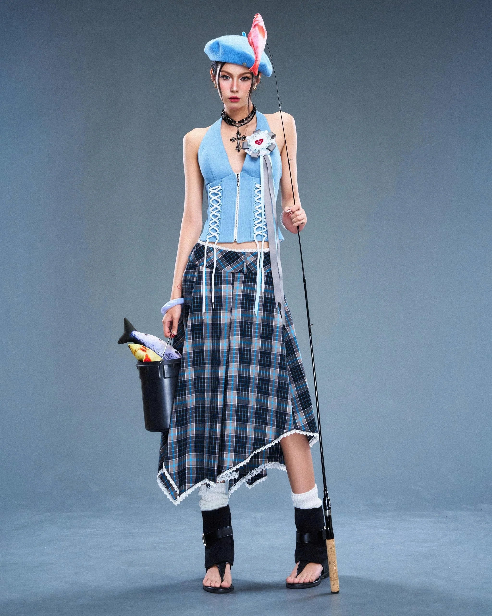 SODOPE Blue Bear Corset and Gambit Skirt