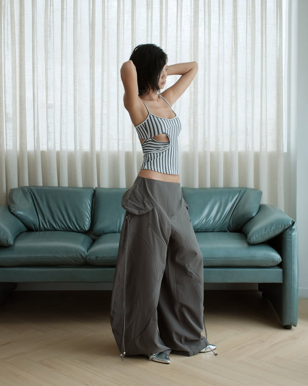 BunnyHill LUCINE TOP (NAVY STRIPES)