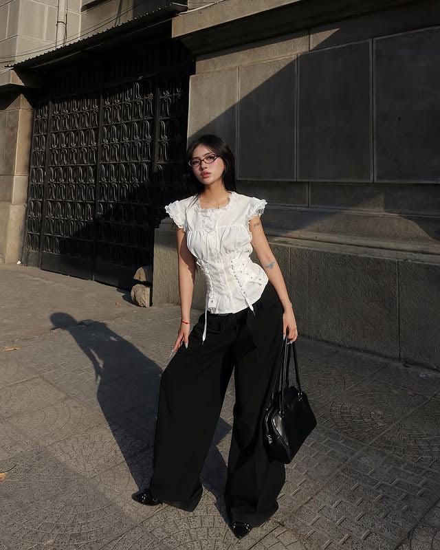 TheLStudios Y2k Lace Blouse