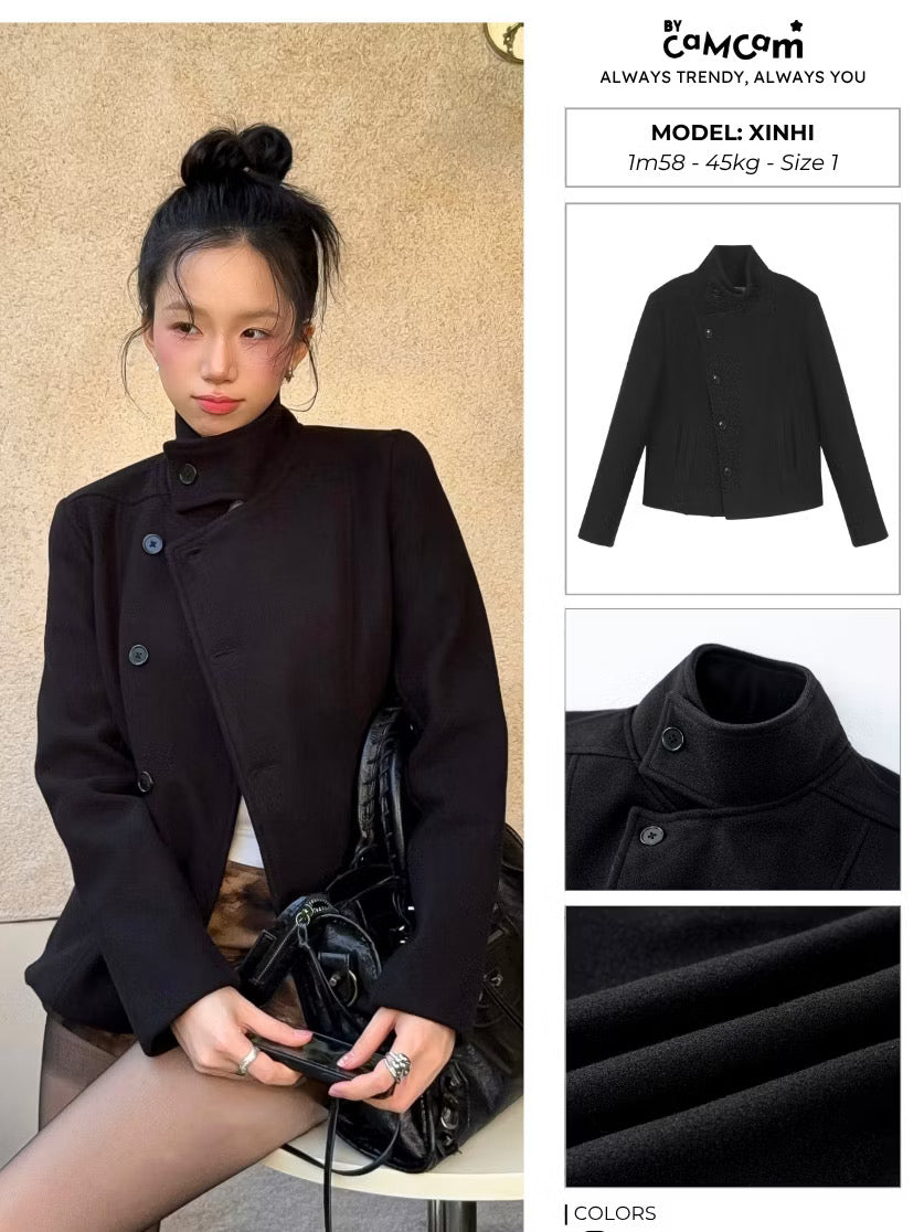Bycamcam wool high neck Jacket