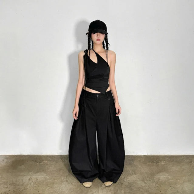 Sagittarius.A+ MULTI RIVET WIDE PANTS