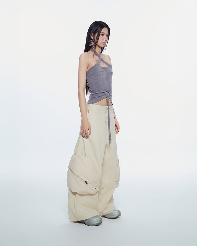 BUNNYHILL CHERIE HALTER TOP (GREY)- READY FOR DISPATCH WITHIN 48 hours