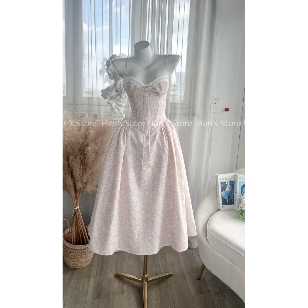 Hans Rose Corset Maxi Dress