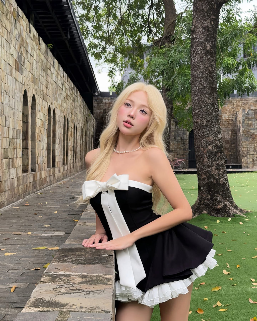 LANE CÌ Bunny Dress ( Black )