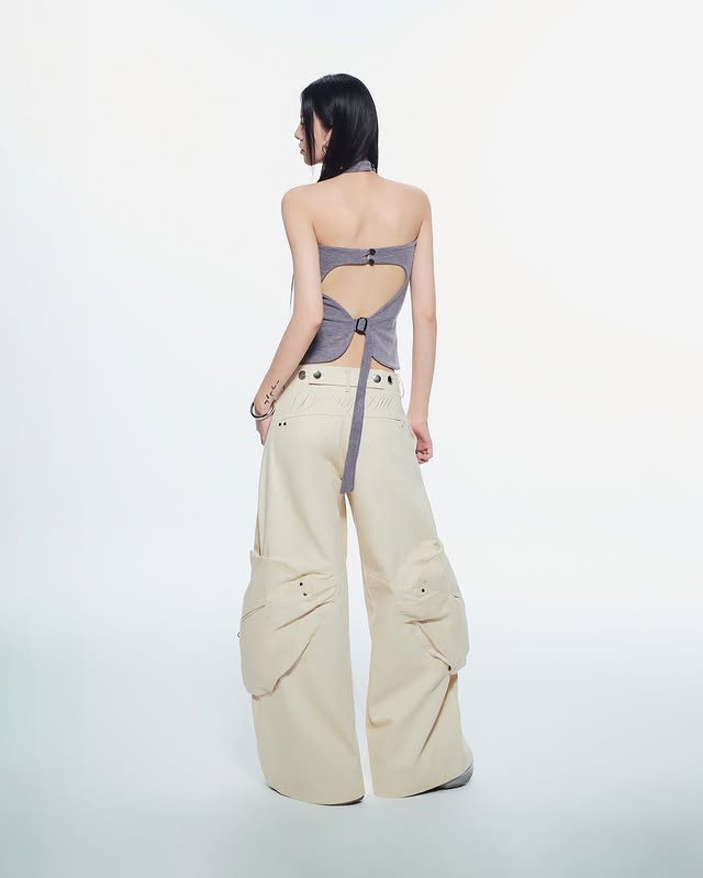 BUNNYHILL CHERIE HALTER TOP (GREY)- READY FOR DISPATCH WITHIN 48 hours