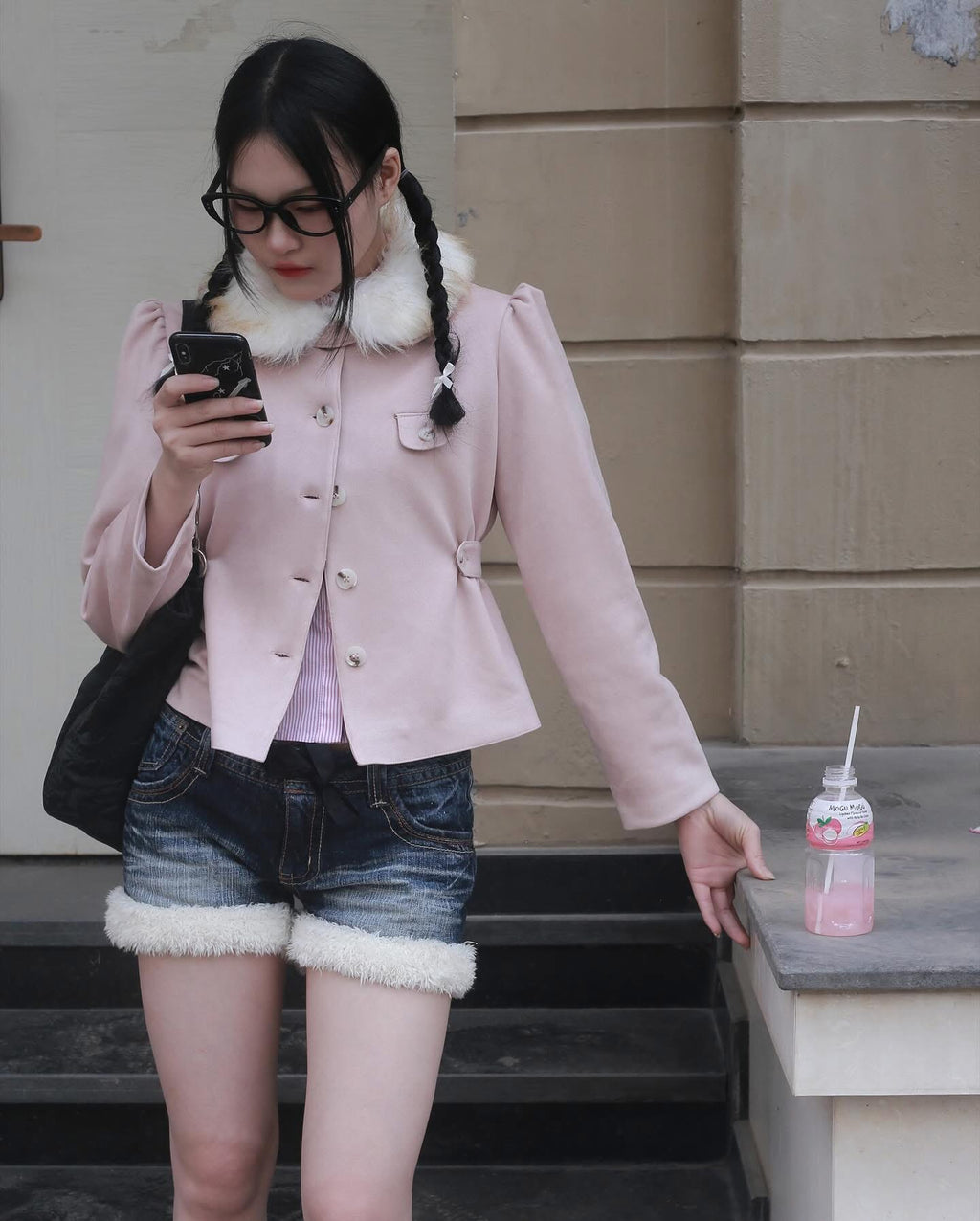 UYU Label Misa Faux Suede Jacket