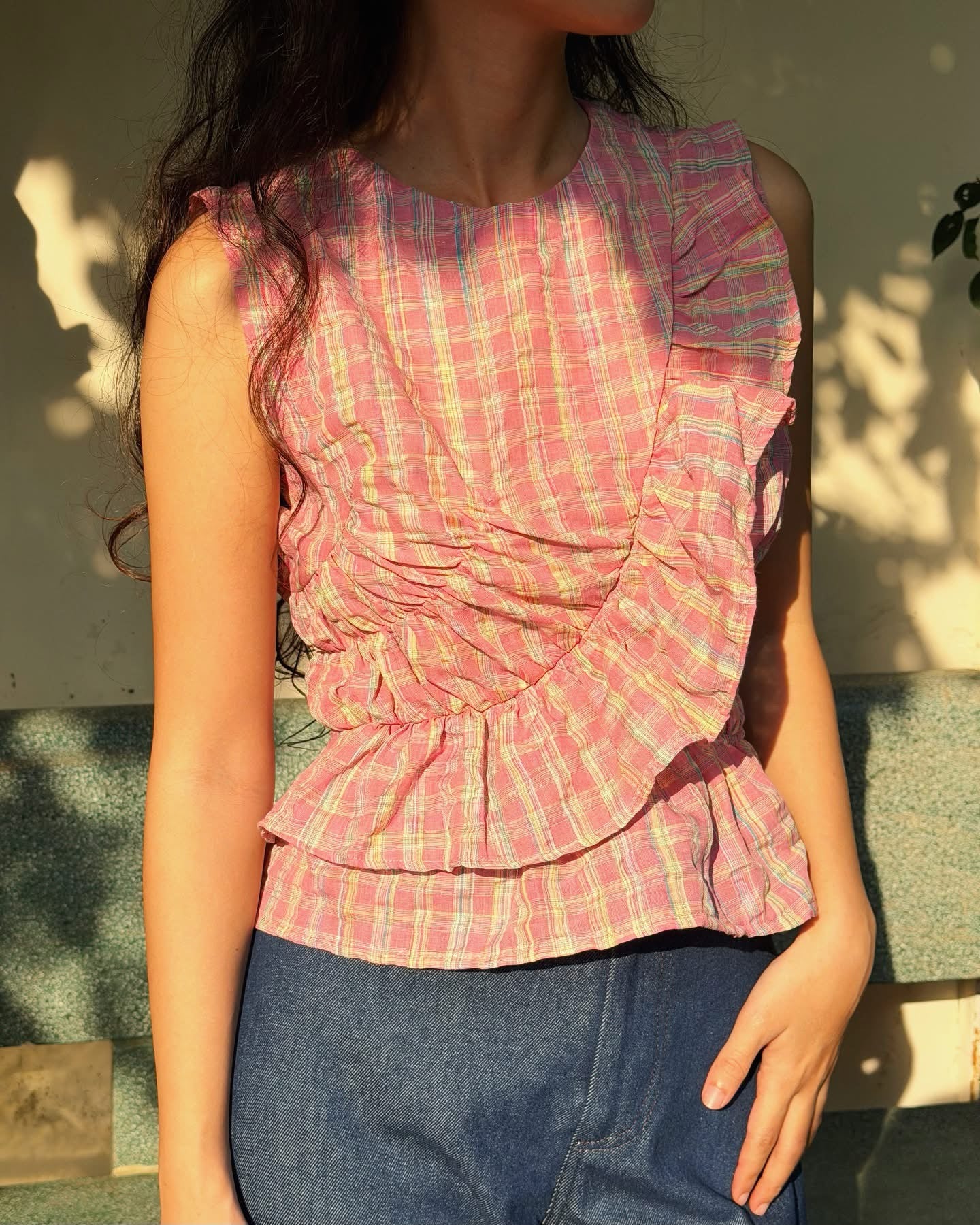 ProfileMoMo Pink Plaid Top