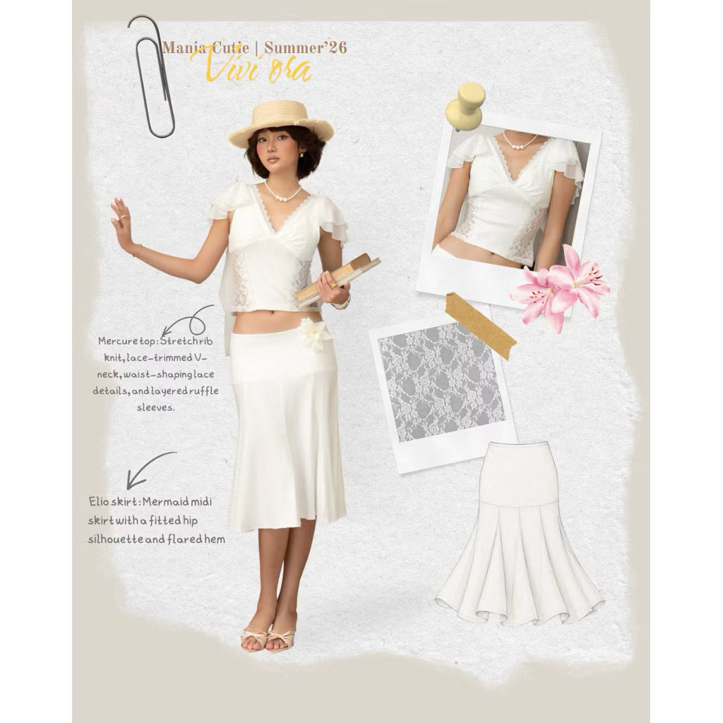 ManiaCutie Elio Midi Skirt