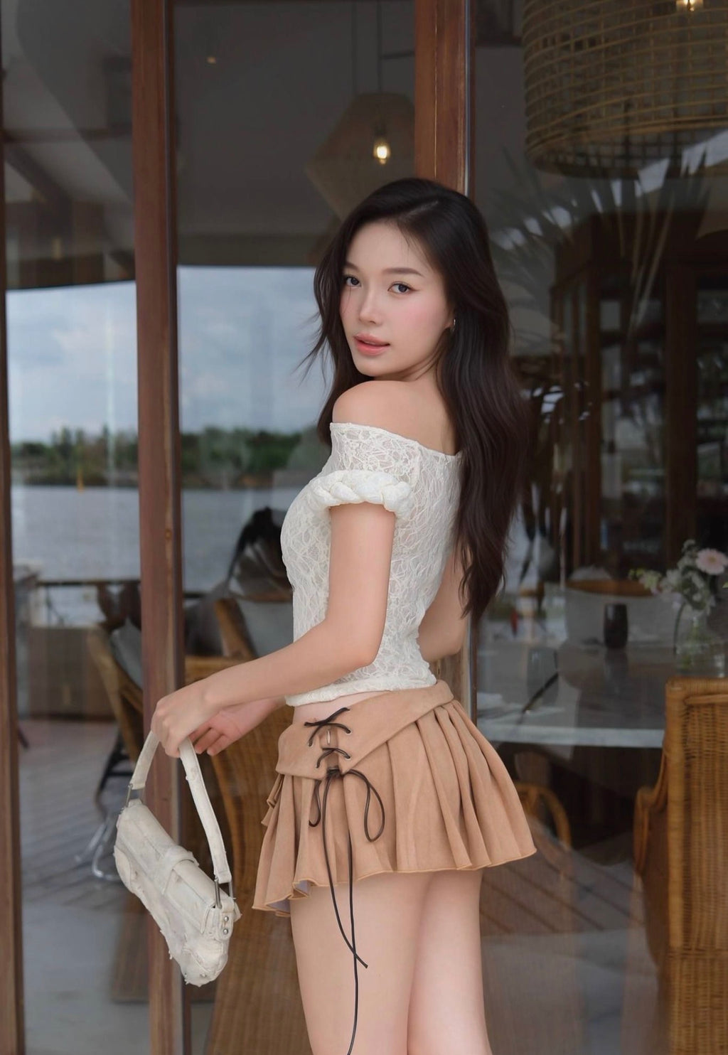 STUN Orchid Lace Top